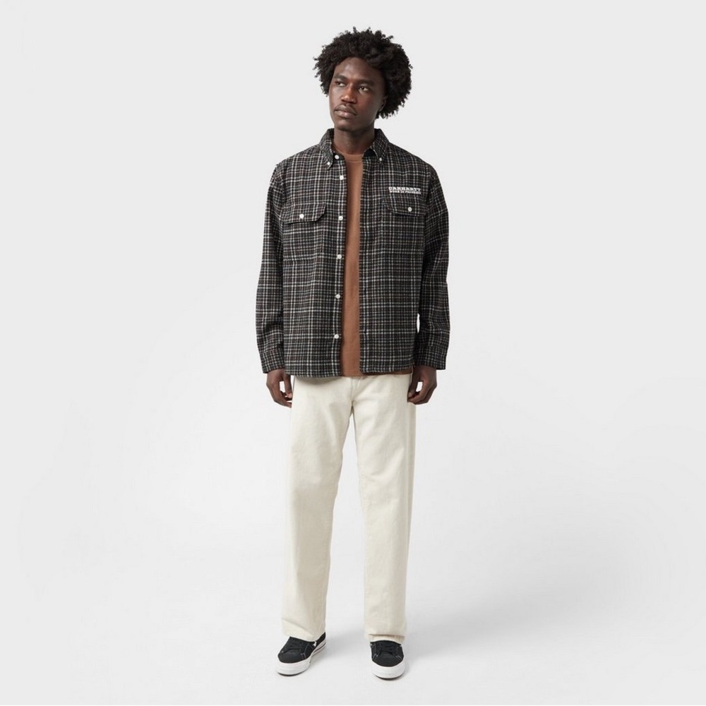 Carhartt WIP Runaway Millett‎ Logo Check Twill Shirt Size Medium - Picture 9 of 9